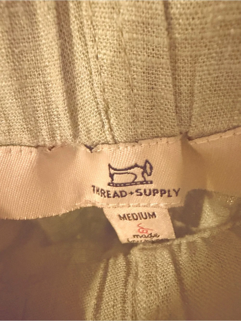 Thread & Supply Light Sage Wide-Leg Crop Drawstring Pants - Picture 2 of 2